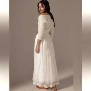 NWT | Dinged GEISHA DESIGNS Ballerina Tiered Lace Gala Maxi Skirt L